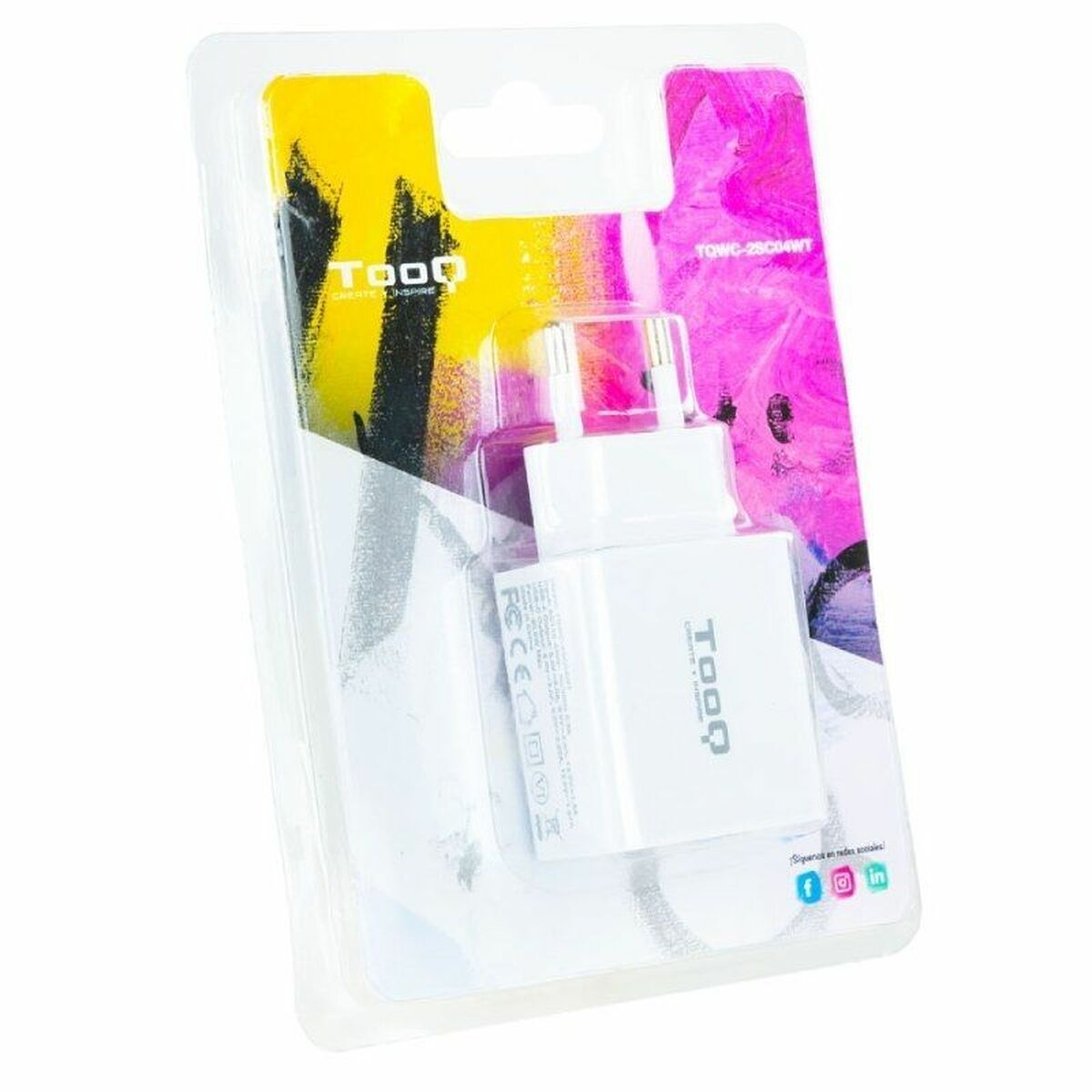 Wall Charger TooQ TQWC-2SC04WT White 20 W