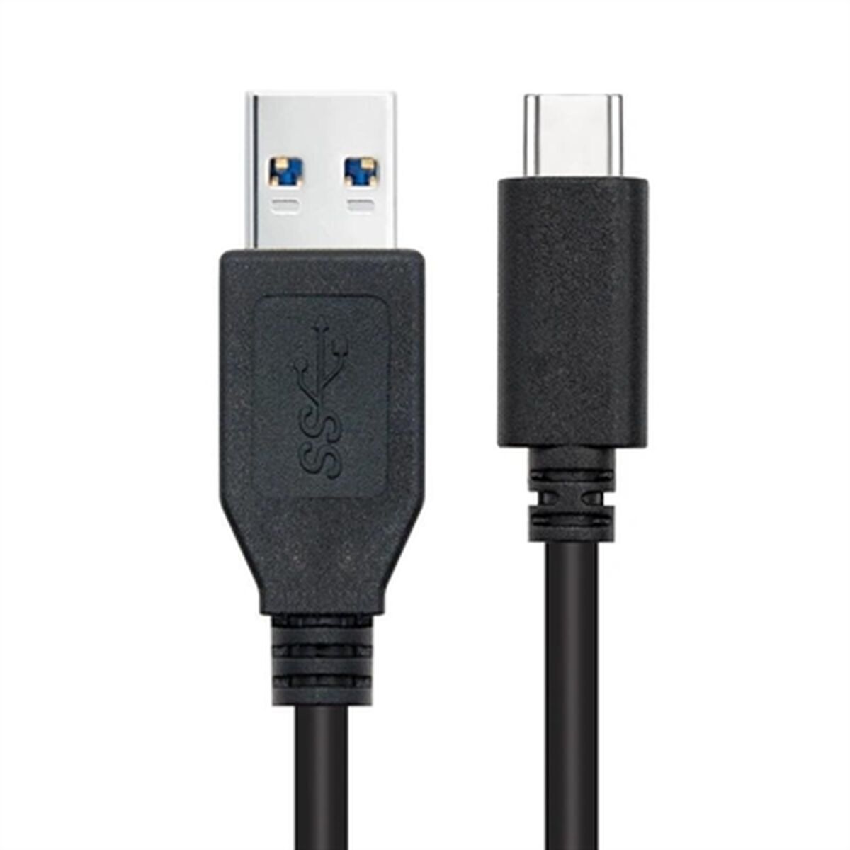 Câble USB A vers USB C NANOCABLE 10.01.4002 2 m Noir