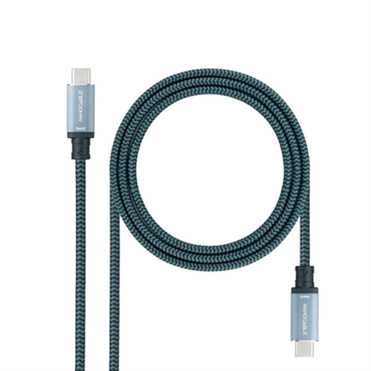Câble USB-C 3.1 NANOCABLE 10.01.4102-COMB 2 m Noir/Gris