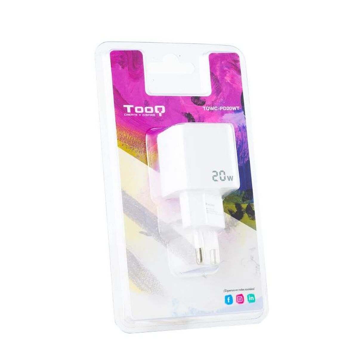 Wall Charger TooQ TQWC-PD20WT White 20 W