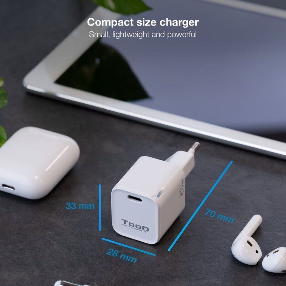 Wall Charger TooQ TQWC-PD20WT White 20 W