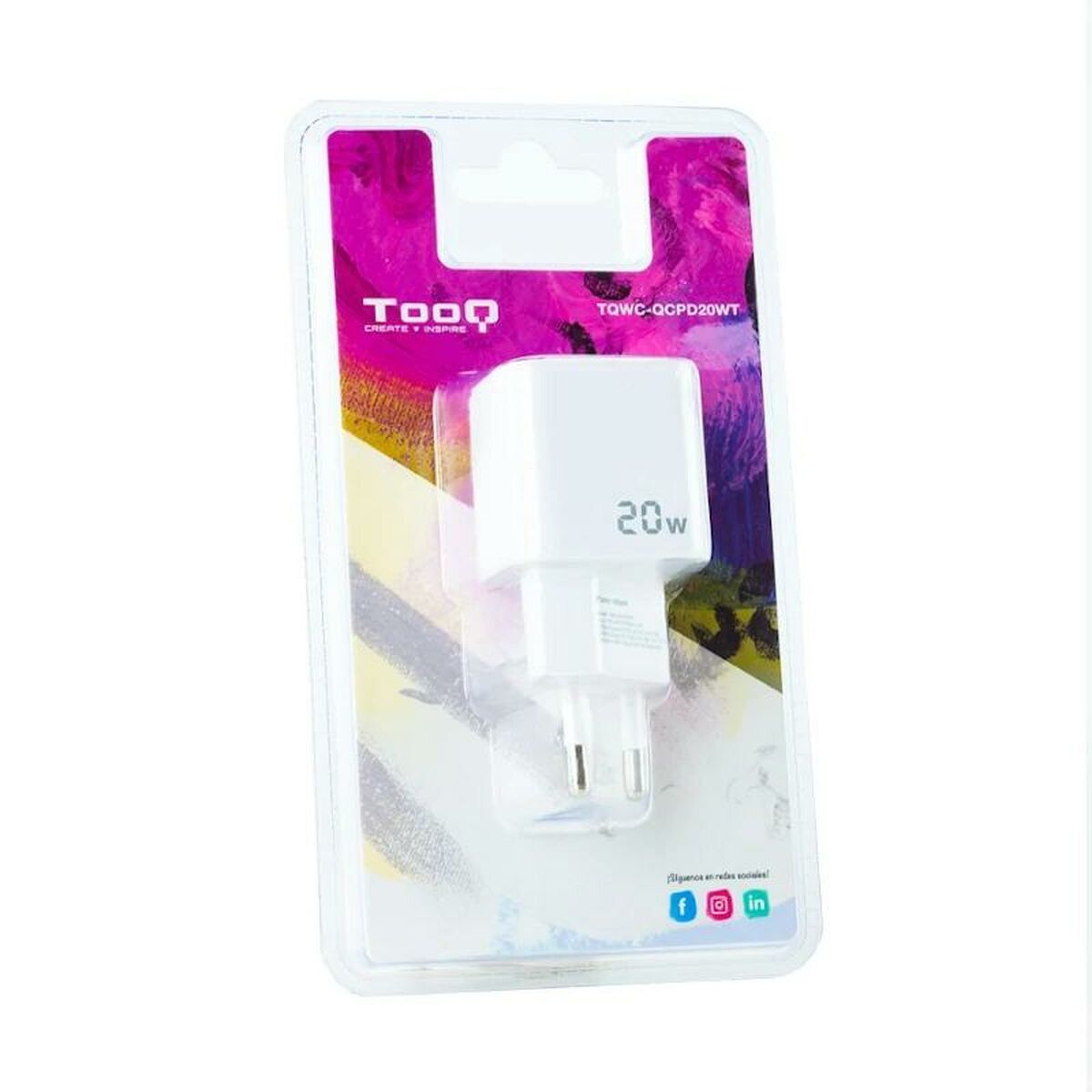 Bild von Wall Charger TooQ TQWC-QCPD20WT White 20 W