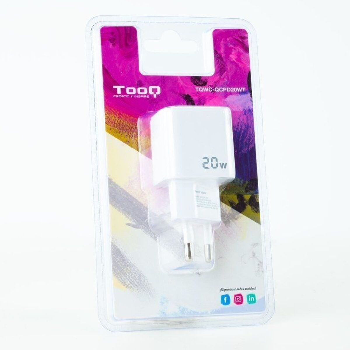 Wall Charger TooQ TQWC-QCPD20WT White 20 W