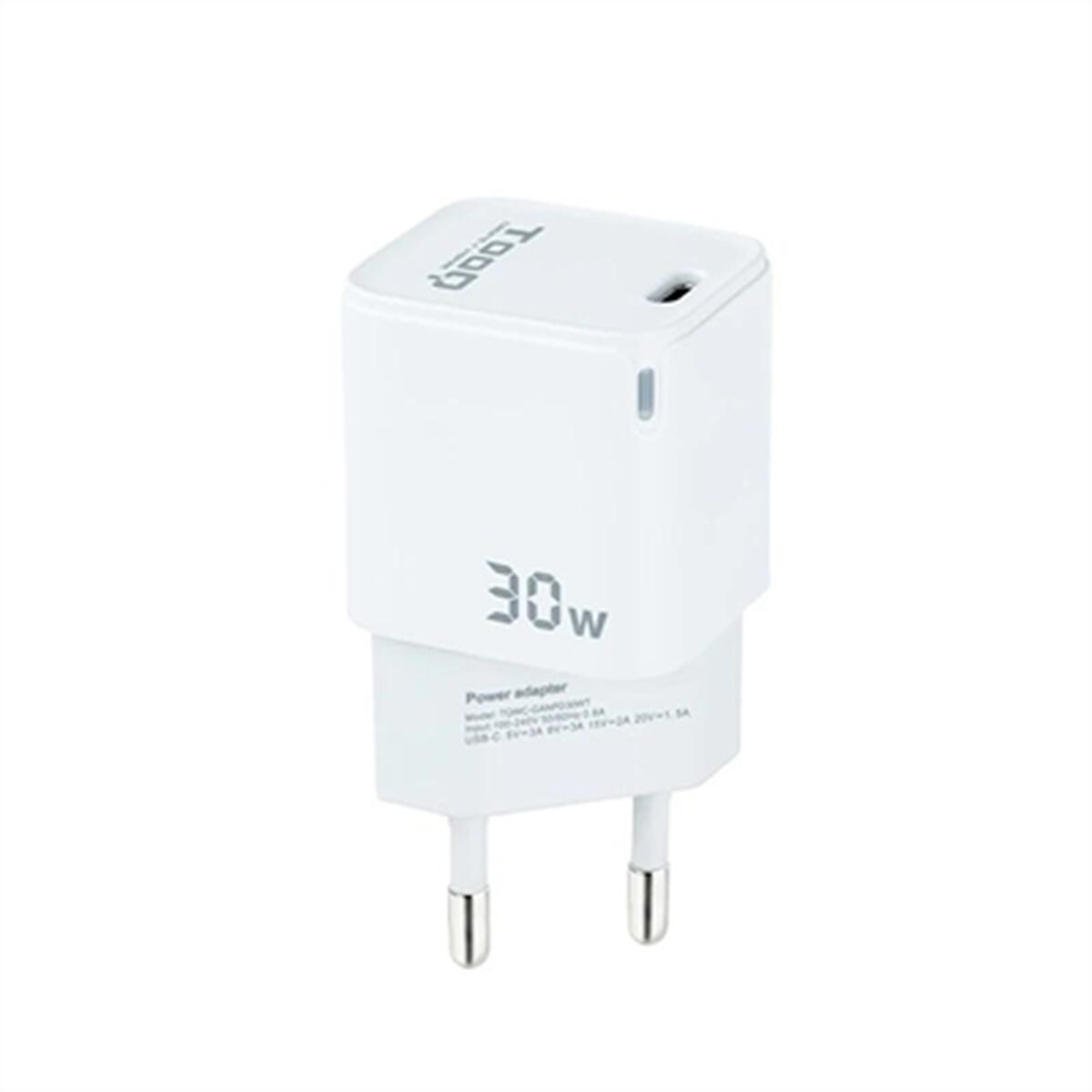 Wall Charger TooQ TQWC-GANPD30WT White 30 W