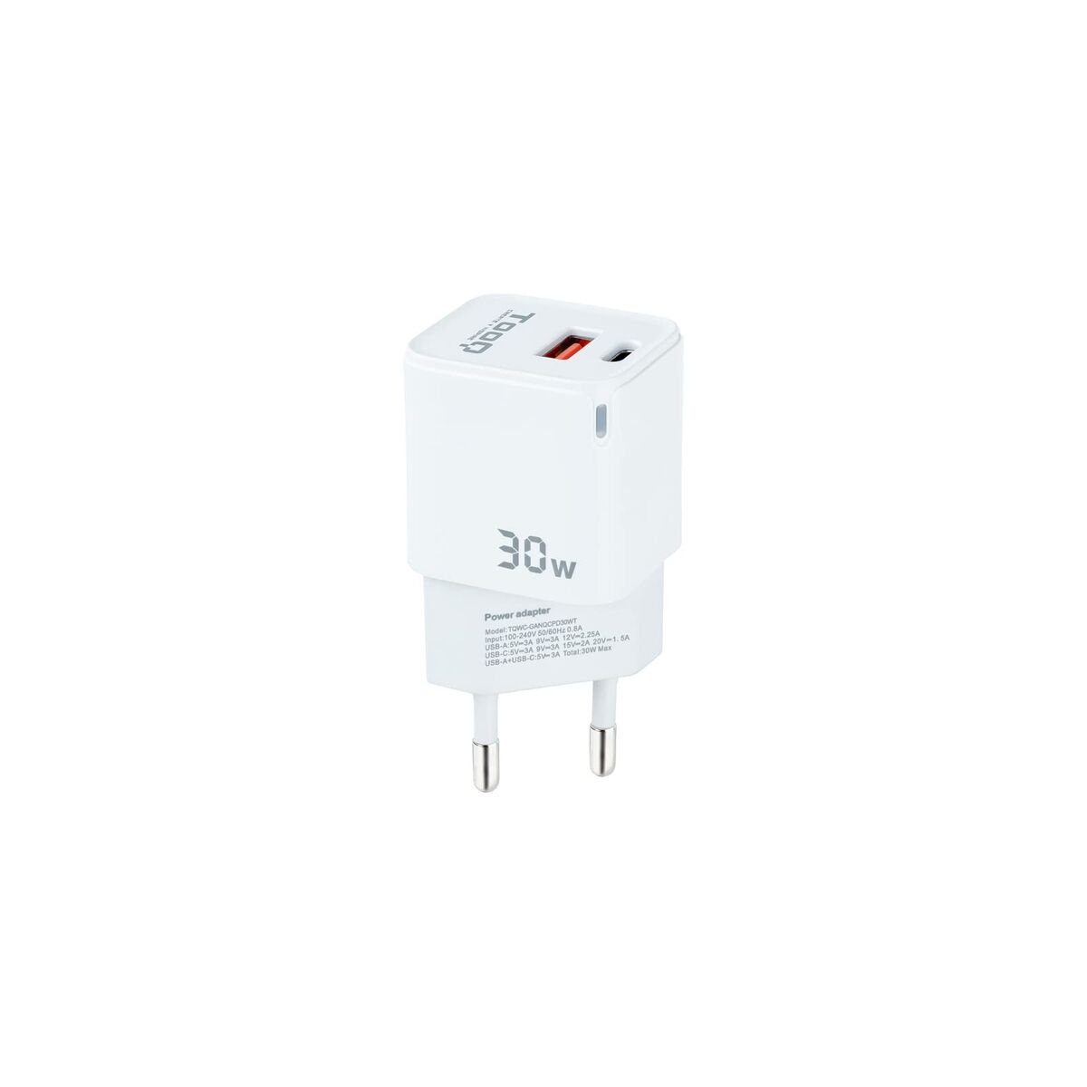 Bild von Wall Charger TooQ TQWC-GANQCPD30WT White 30 W