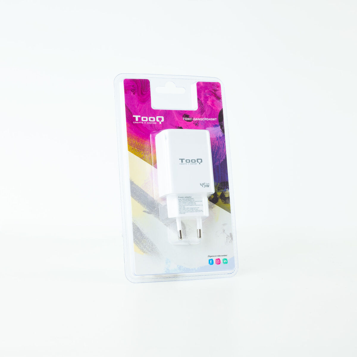Bild von Wall Charger TooQ TQWC-GANQCPD45WT White 45 W