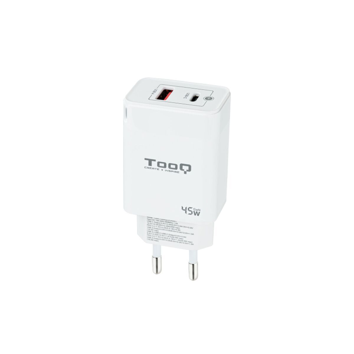 Bild von Wall Charger TooQ TQWC-GANQCPD45WT White 45 W