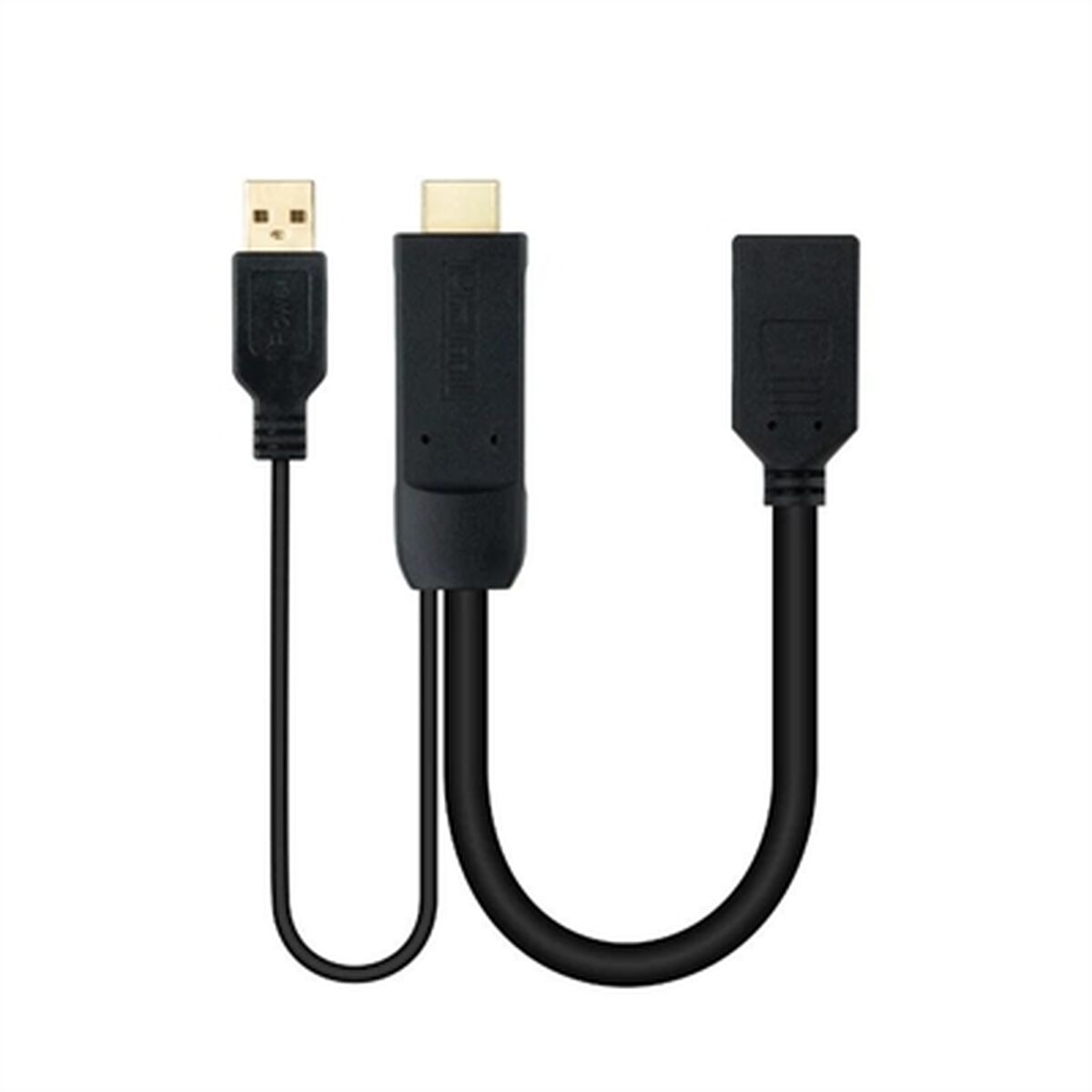 Afbeeldingen van DisplayPort to HDMI Cable NANOCABLE 10.16.0205 20 cm Black 4K Ultra HD