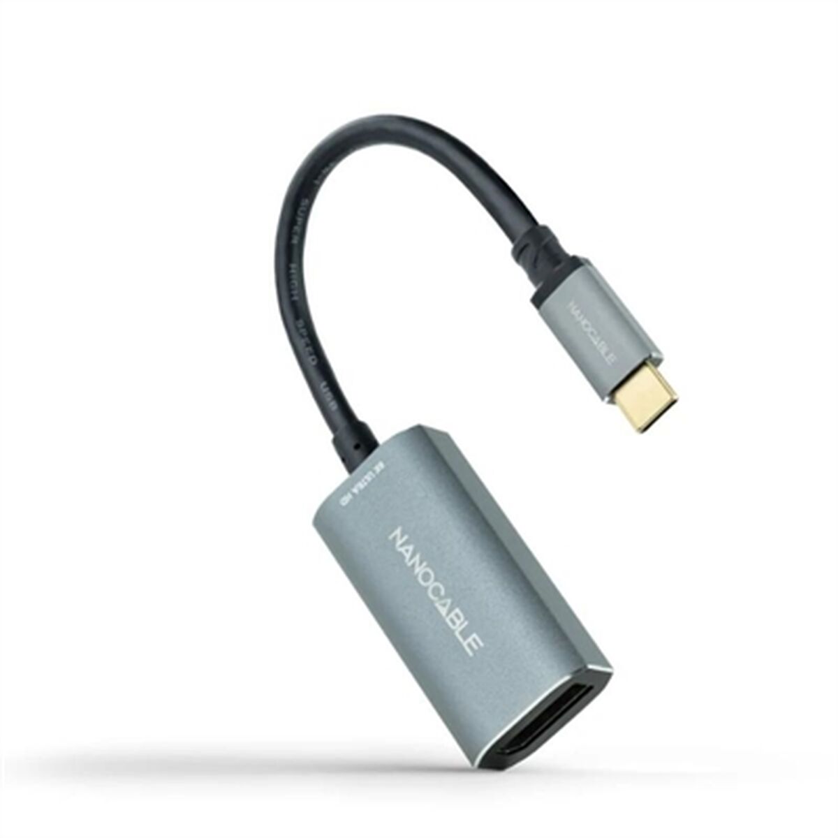 Adaptateur USB C vers DisplayPort NANOCABLE 10.16.4104-G Gris 15 cm 8K Ultra HD