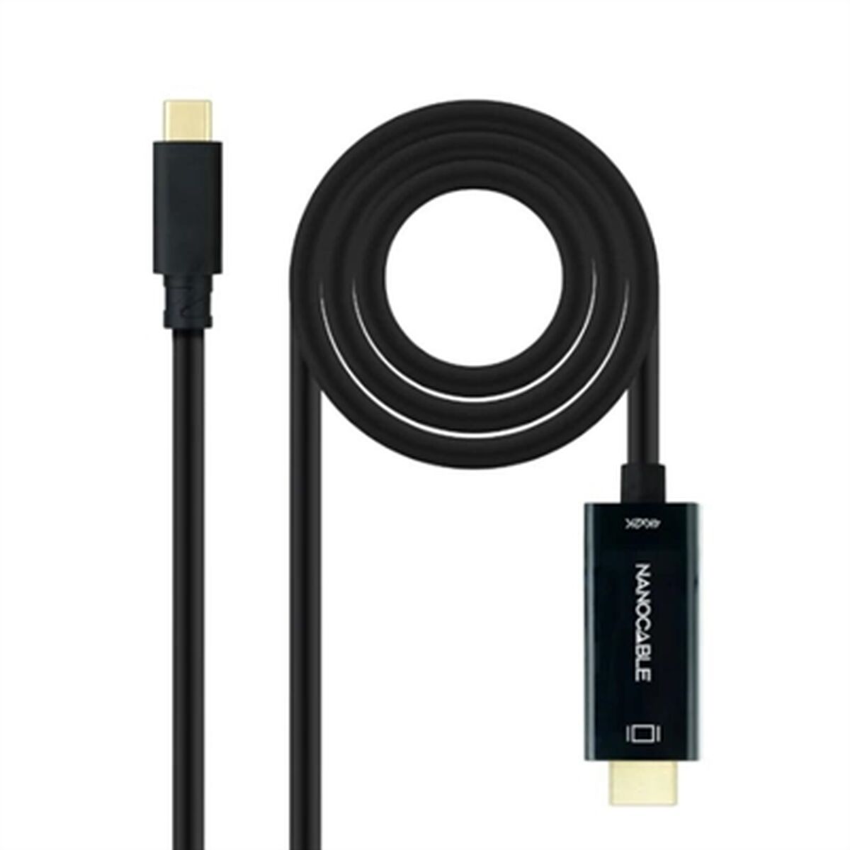 Câble USB C vers HDMI NANOCABLE 10.15.5132 Noir 1,8 m 4K Ultra HD