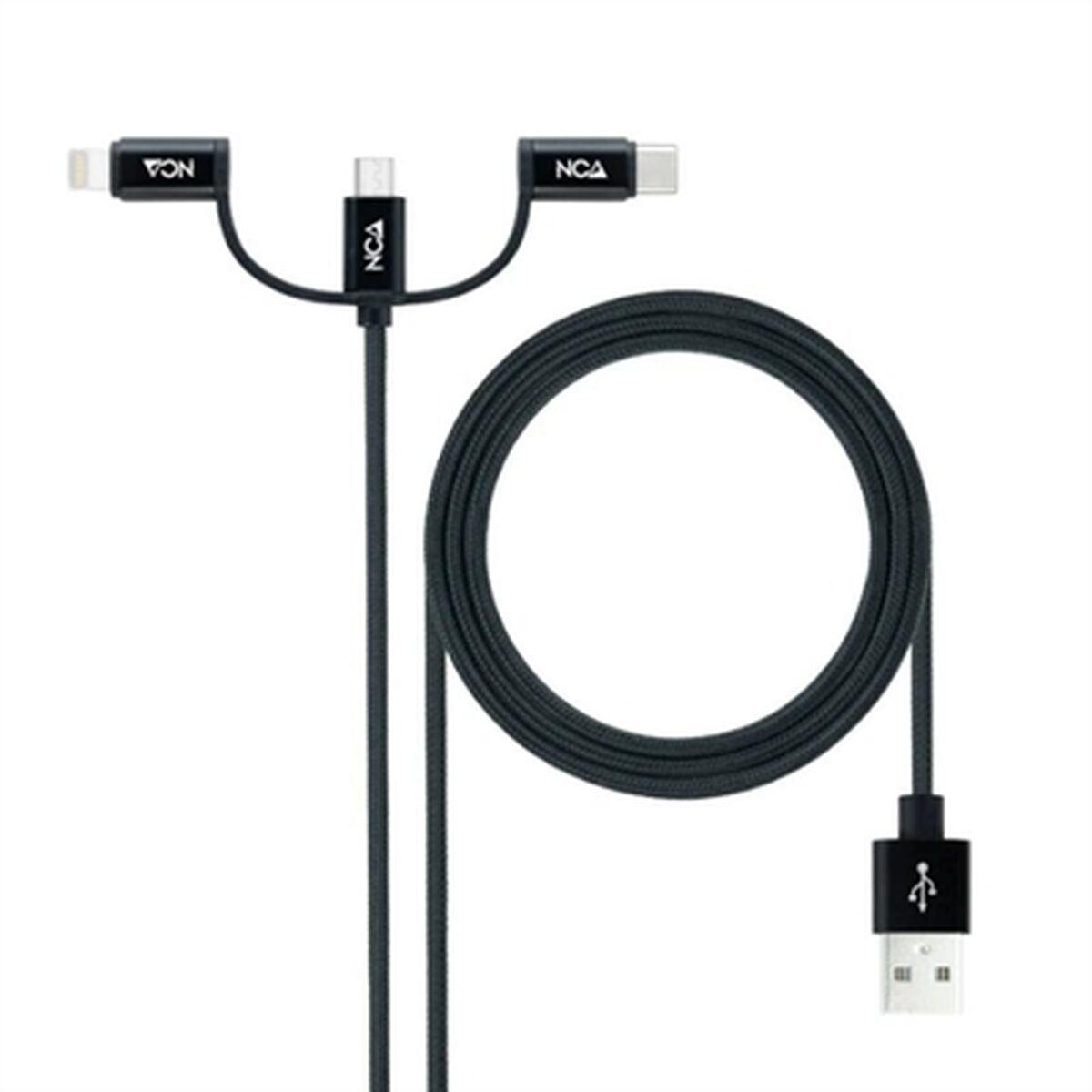 Câble USB NANOCABLE 10.01.3200 Noir 1 m