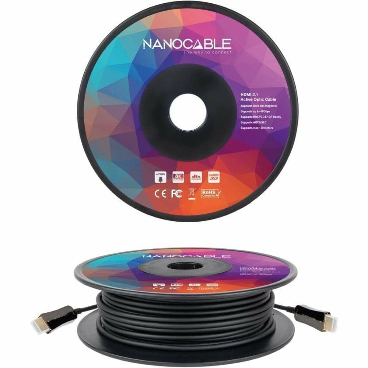 Afbeeldingen van HDMI Cable NANOCABLE 10.15.2180 80 m Black