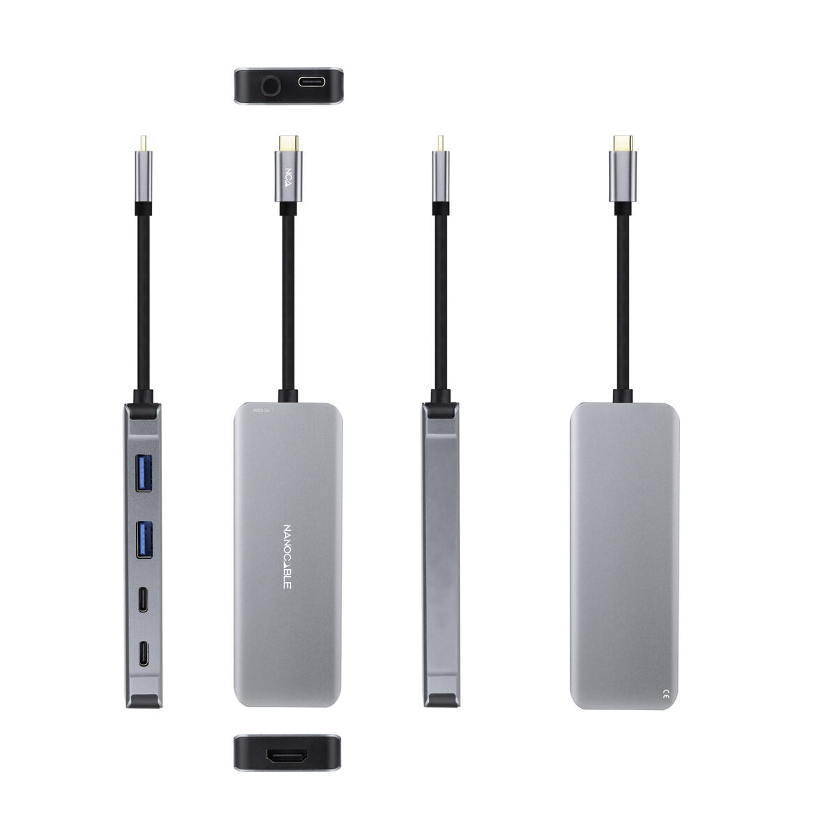 Obrazek USB Hub NANOCABLE 10.16.1006 Grey (1 Unit)