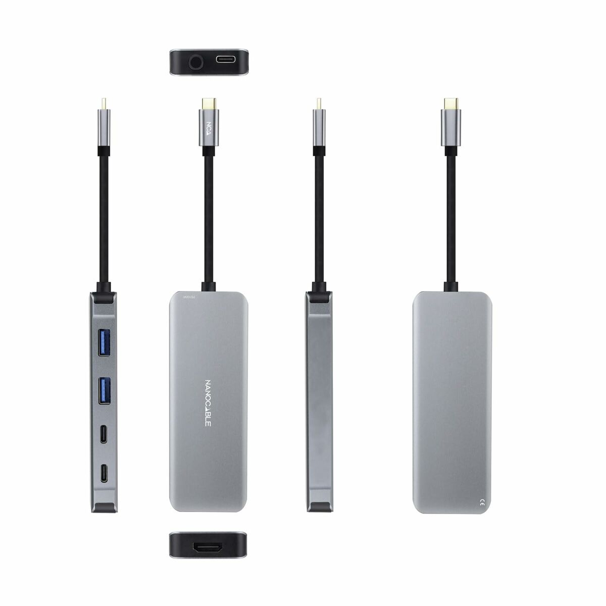Obrazek USB Hub NANOCABLE 10.16.1006 Grey (1 Unit)
