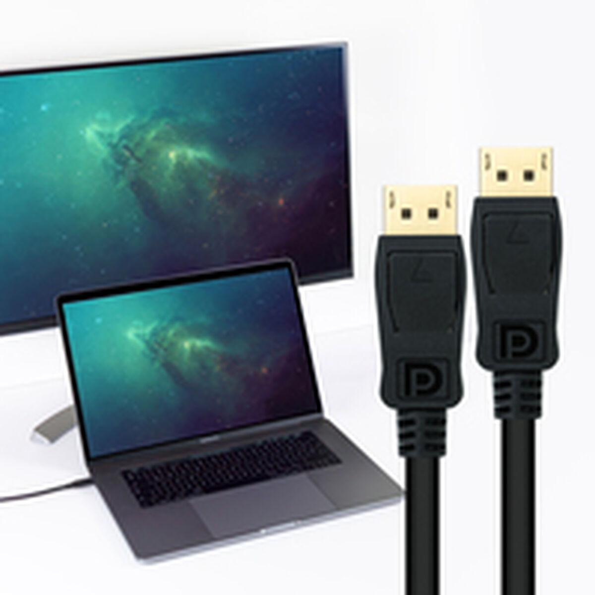 Afbeeldingen van DisplayPort Cable NANOCABLE 10.15.2601 Black 1 m