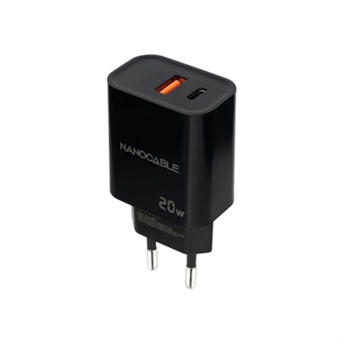 Wall Charger NANOCABLE 10.10.2008 Black 20 W