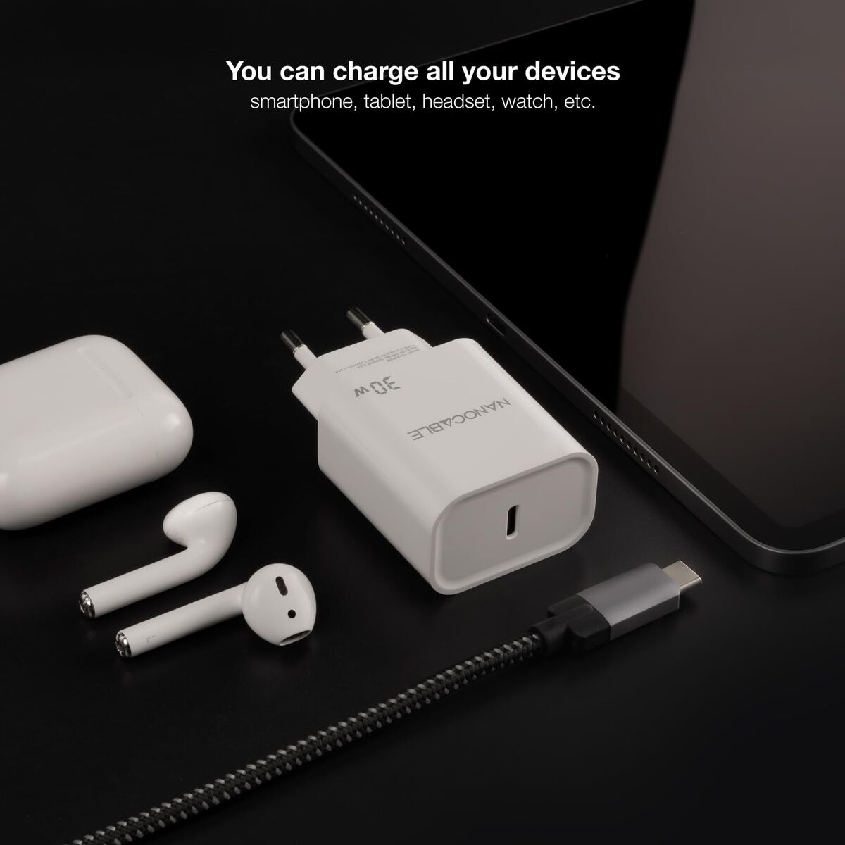Wall Charger NANOCABLE 10.10.2009 White