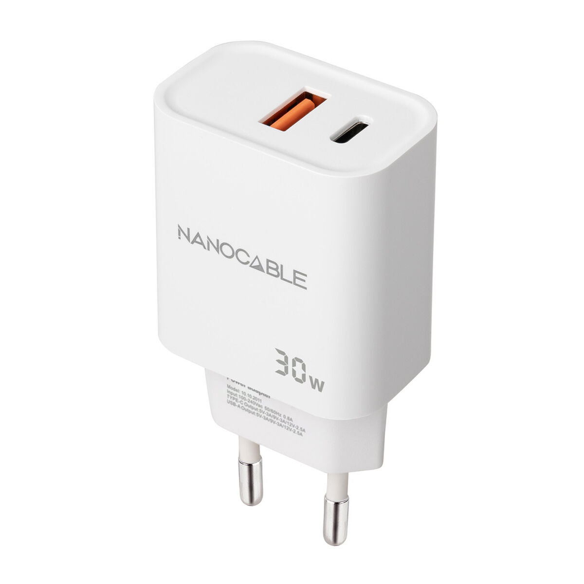 Picture of Wall Charger NANOCABLE 10.10.2011 White 30 W