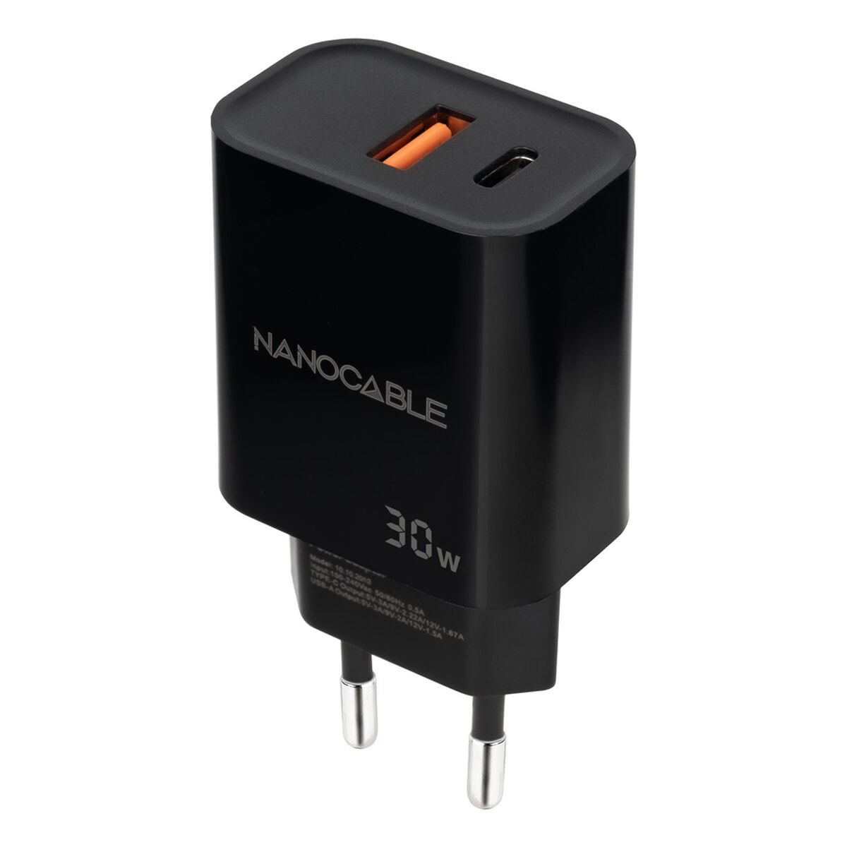Picture of Wall Charger NANOCABLE 10.10.2012 Black 30 W