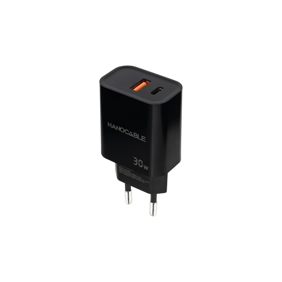 Wall Charger NANOCABLE 10.10.2012 Black 30 W
