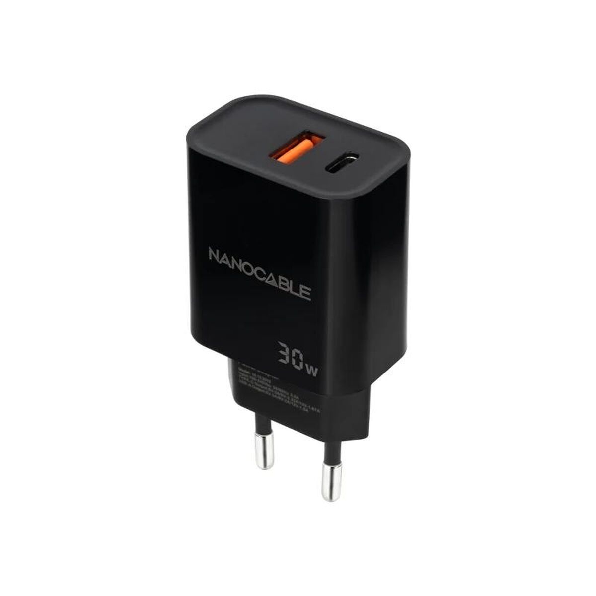 Wall Charger NANOCABLE 10.10.2012 Black 30 W
