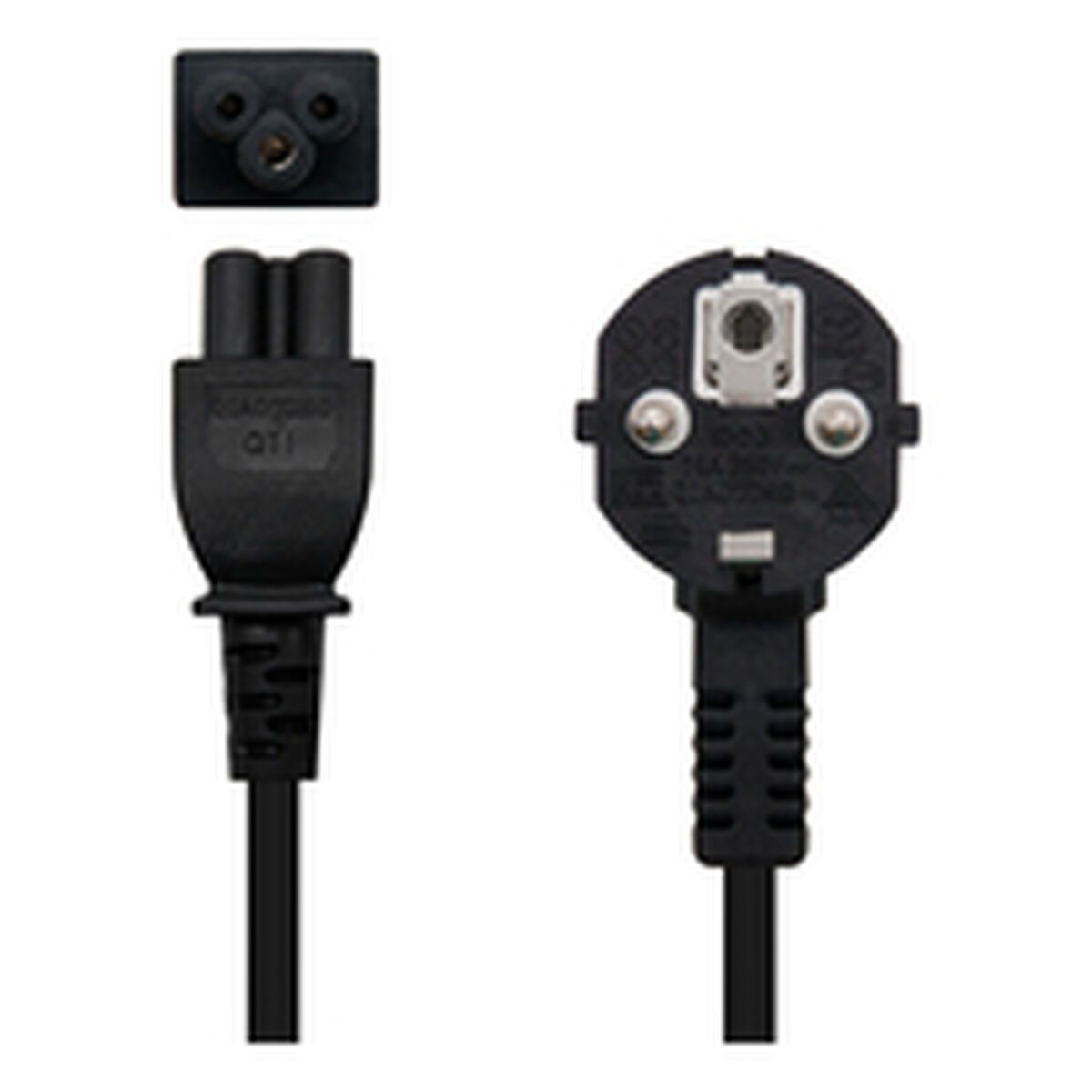 Power Cord NANOCABLE 10.22.0302-L200 Black 2 m