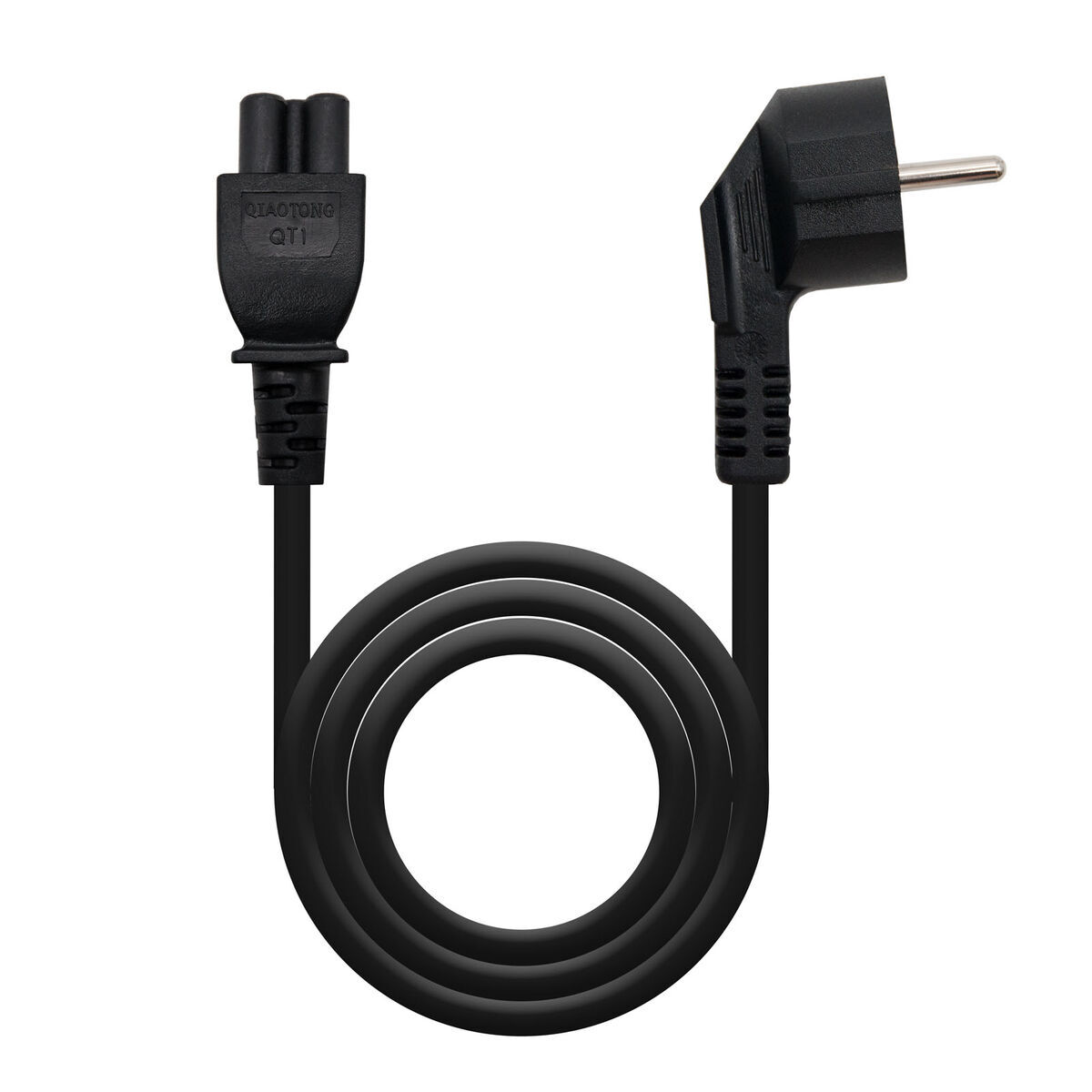 Power Cord NANOCABLE 10.22.0302-L200 Black 2 m