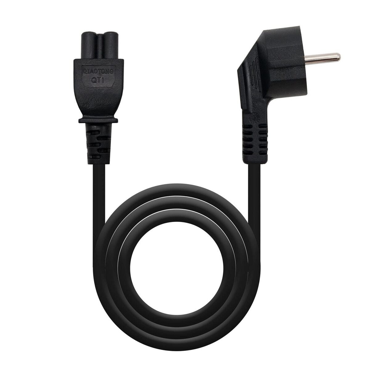Power Cord NANOCABLE 10.22.0302-L200 Black 2 m