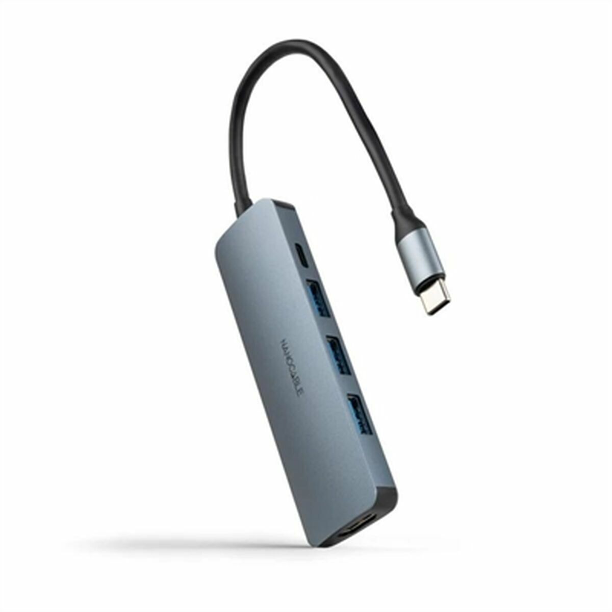Picture of USB Hub NANOCABLE Nanocable Hub USB-C 3xUSB-A+HDMI+USB-C PD Grey 100 W 50 W