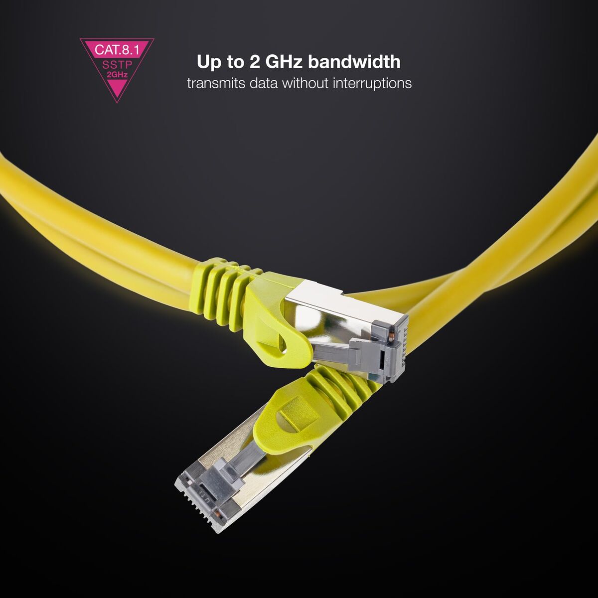 Bild von USB-Kabel NANOCABLE 10.20.2002-Y Gelb 2 m