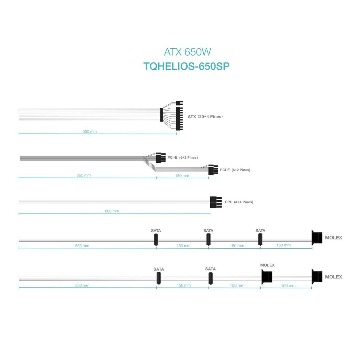 Kép Monitor TooQ TQHELIOS-650SP ATX 650 W 80 Plus Bronze
