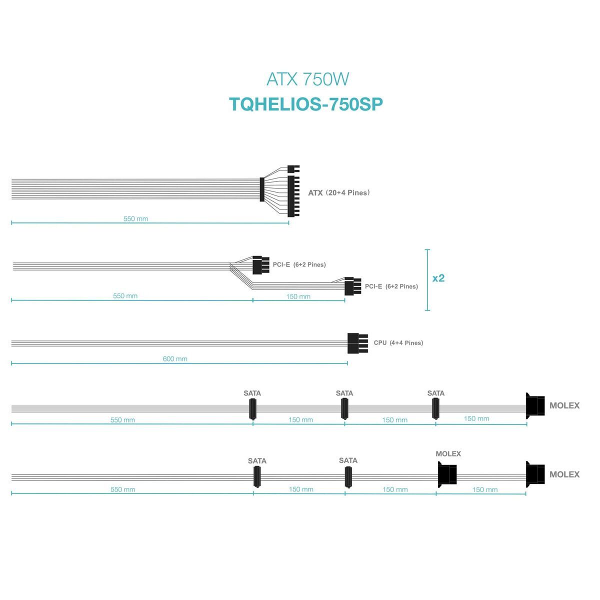 Kép Monitor TooQ TQHELIOS-750SP ATX 750 W 80 Plus Bronze