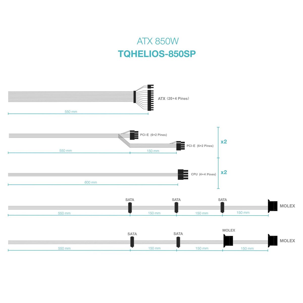 Kép Monitor TooQ TQHELIOS-850SP ATX 850 W 80 Plus Bronze