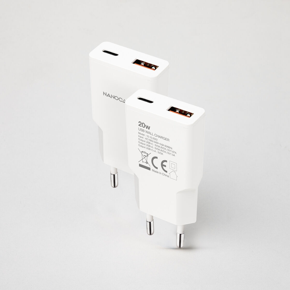 Picture of Wall Charger NANOCABLE 10.10.2022 White 20 W