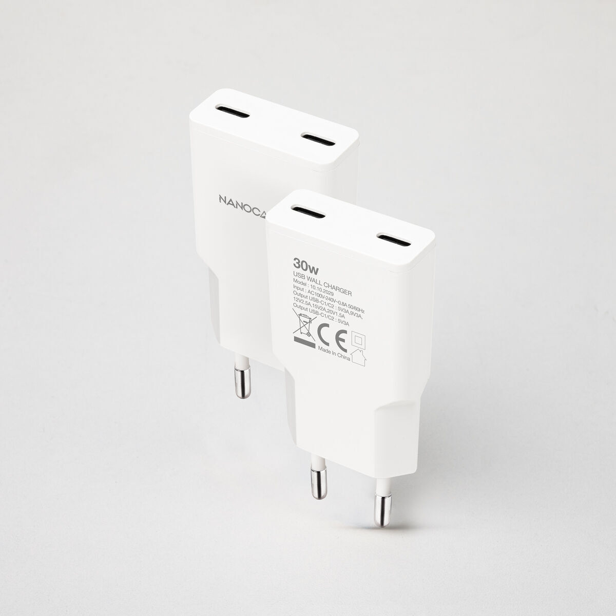 Picture of Wall Charger NANOCABLE 10.10.2029 White 30 W