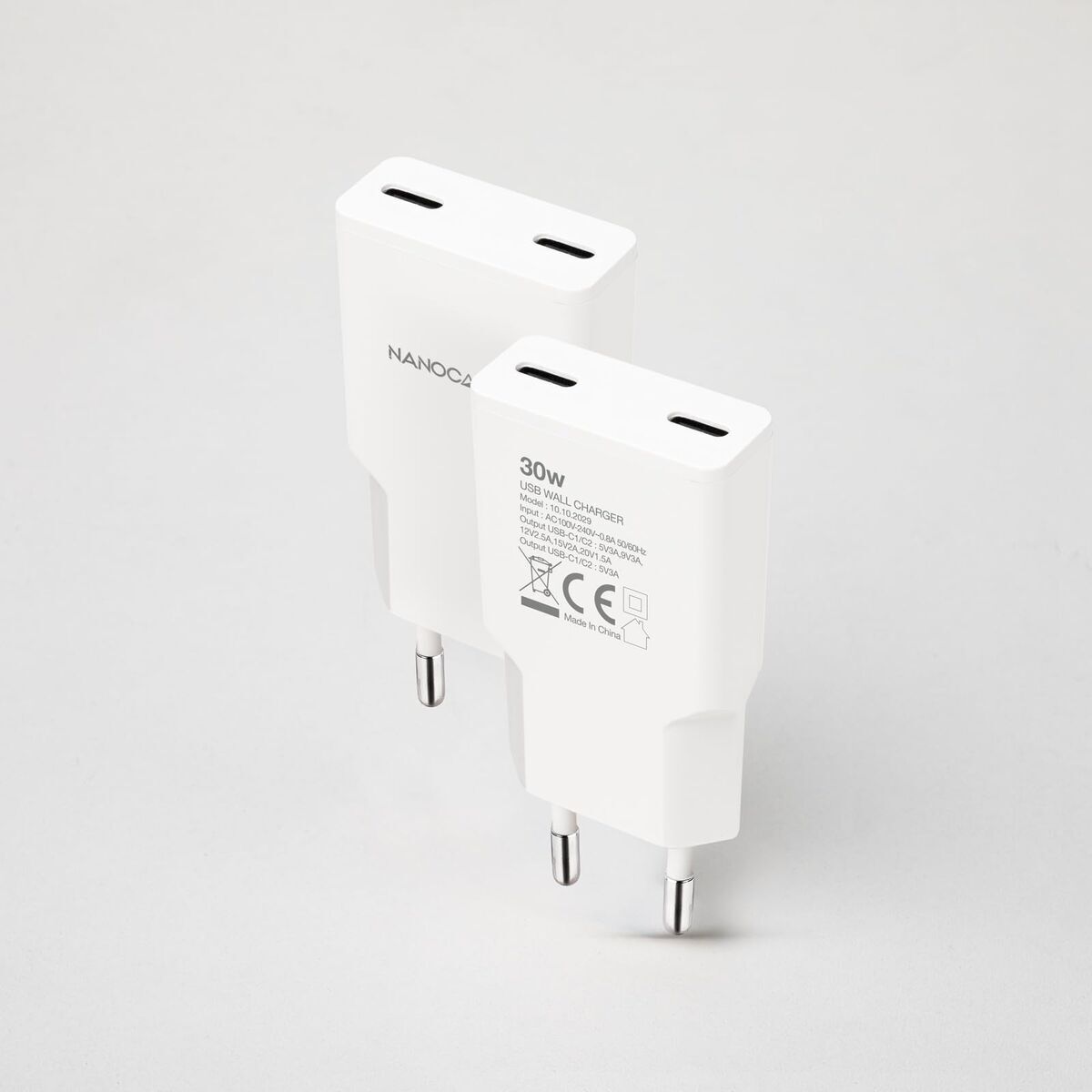 Picture of Wall Charger NANOCABLE 10.10.2029 White 30 W