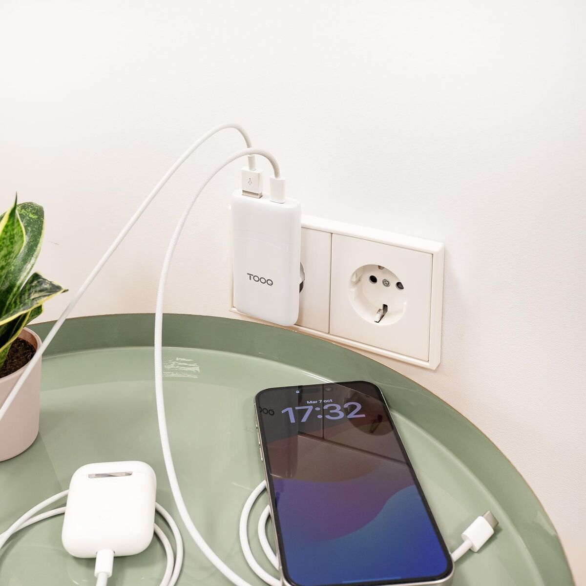 Wall Charger TooQ TQWC-GANSL65W1A1C White 65 W