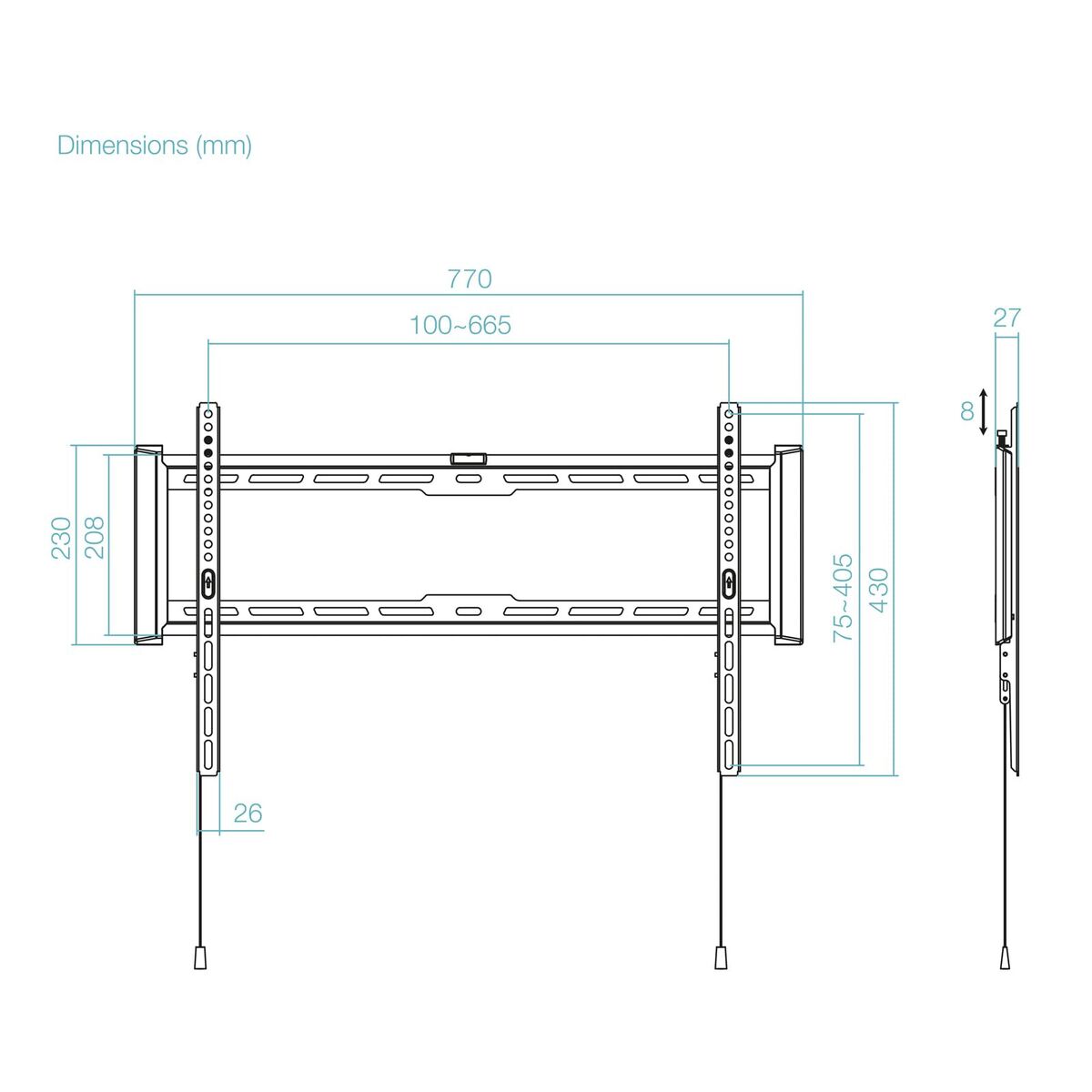 TV Mount TooQ LP1083F-B 80" 75 Kg
