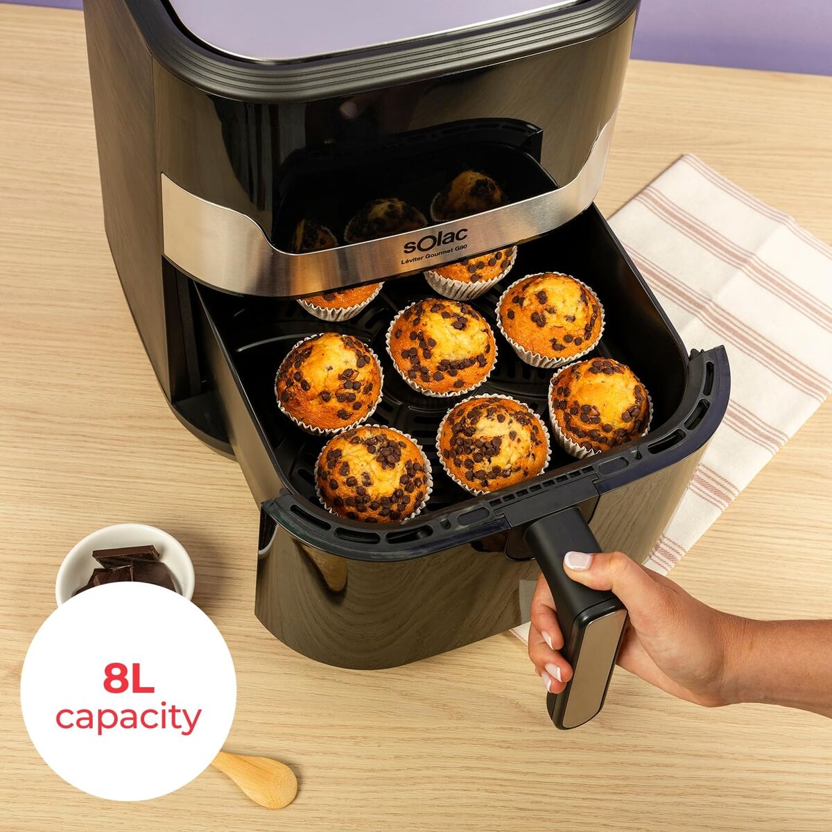 Luchtfriteuse Solac Zwart 1700 W 8 L
