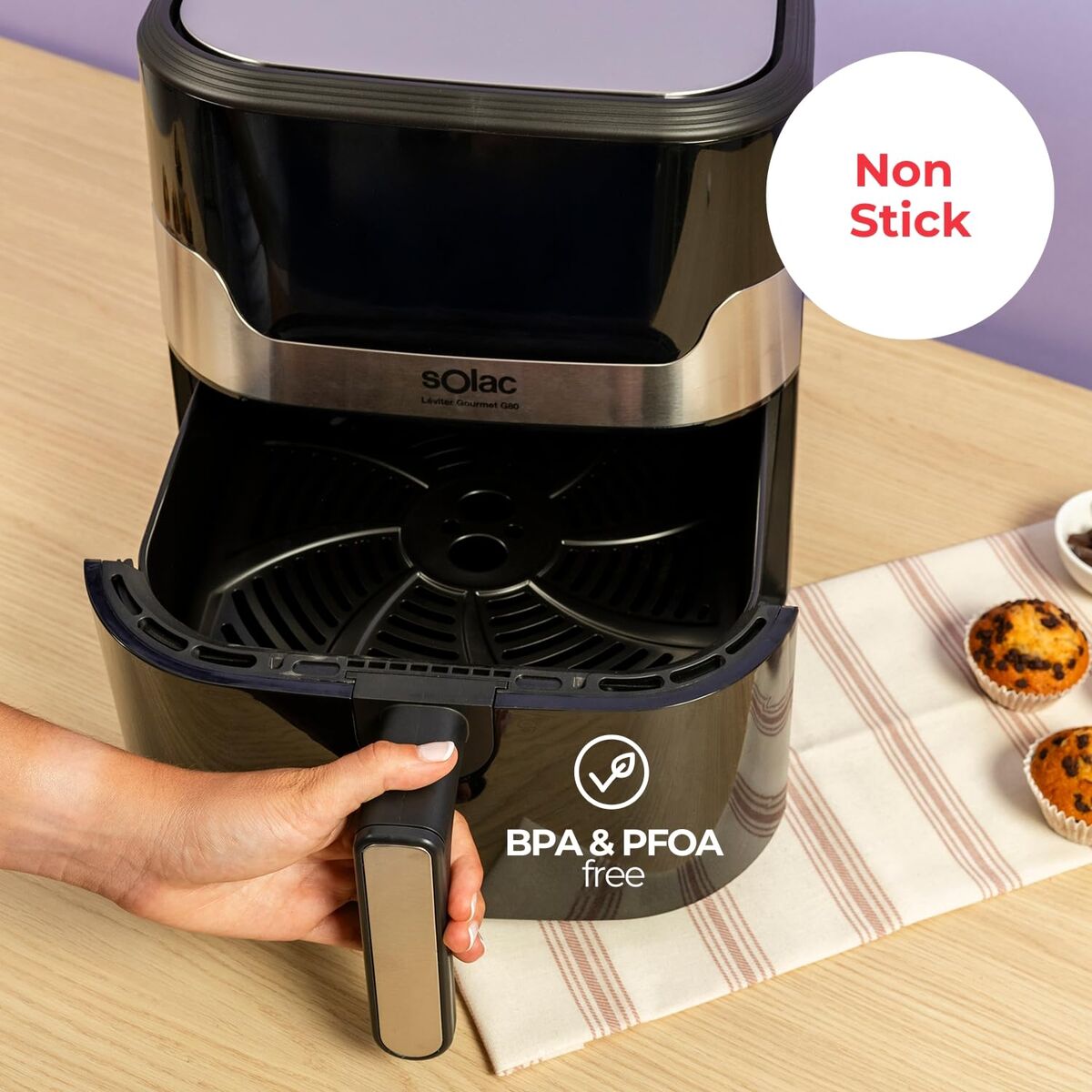 Luchtfriteuse Solac Zwart 1700 W 8 L