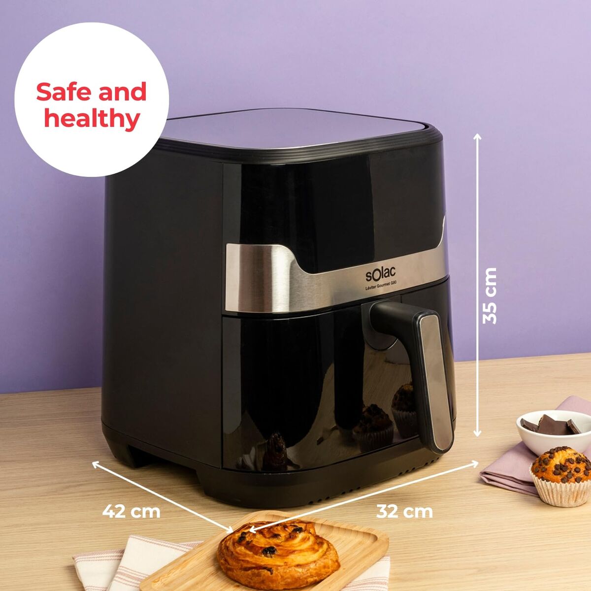 Luchtfriteuse Solac Zwart 1700 W 8 L