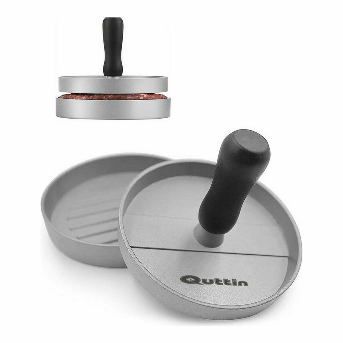 Burger Press Quttin Metal Silver 12 x 9 cm, view 2