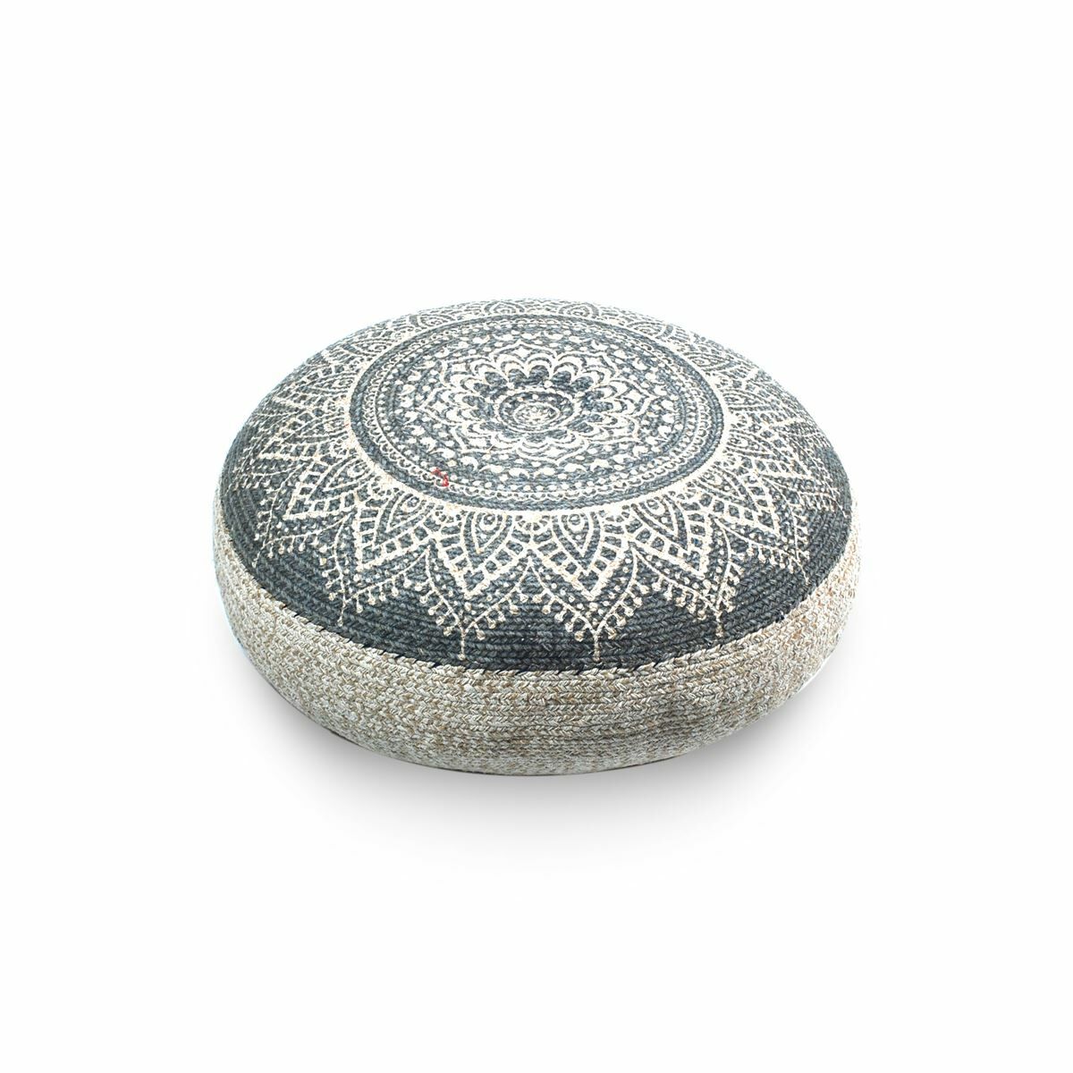 Pouffe Signes Grimalt Circular Mandala Grey 70 x 32 x 70 cm
