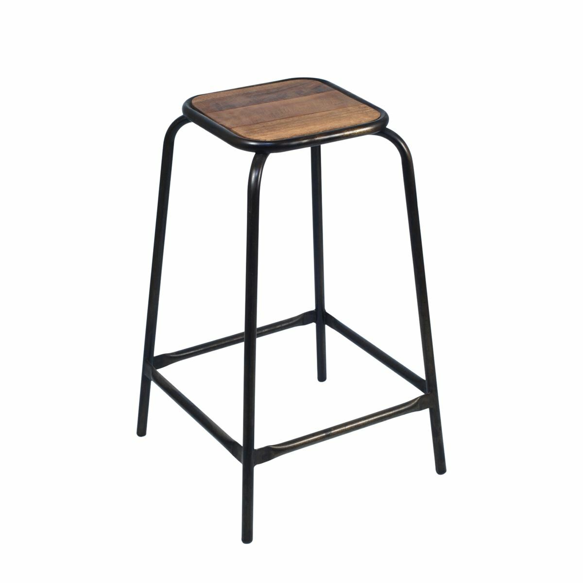 Stool Signes Grimalt retro Wood Metal 41 x 66 x 41 cm