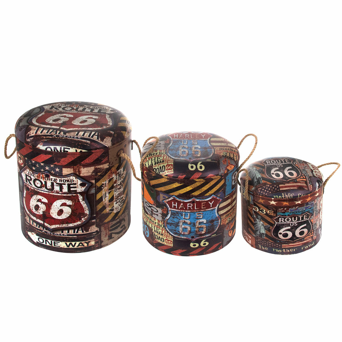 Set of stools Signes Grimalt Route 66 40 x 43 x 40 cm