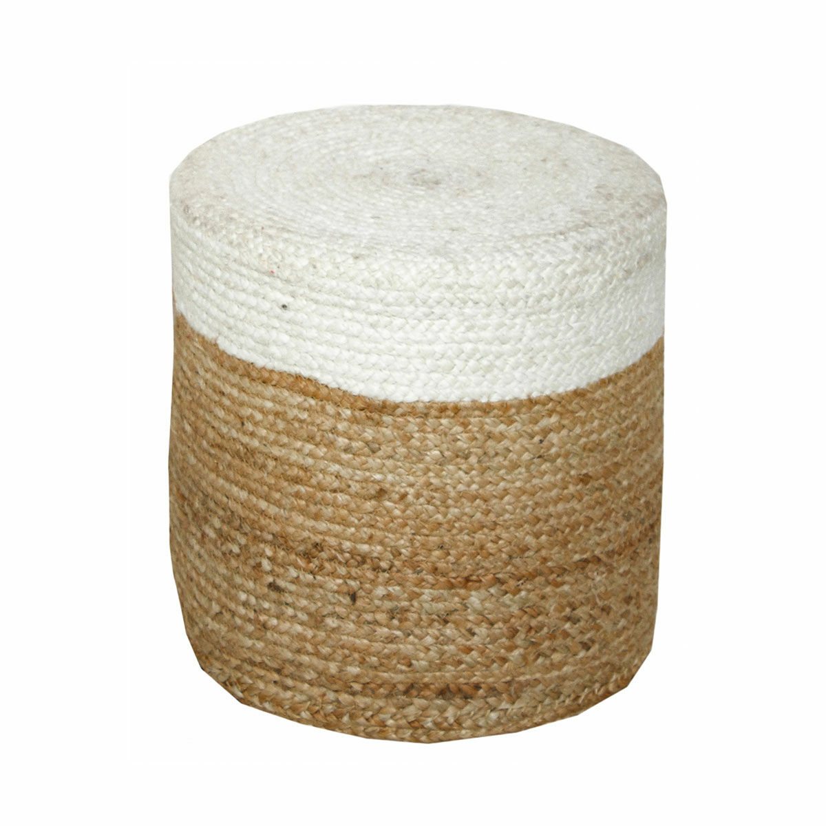 Pouffe Signes Grimalt Circular White Natural 40 x 40 x 40 cm