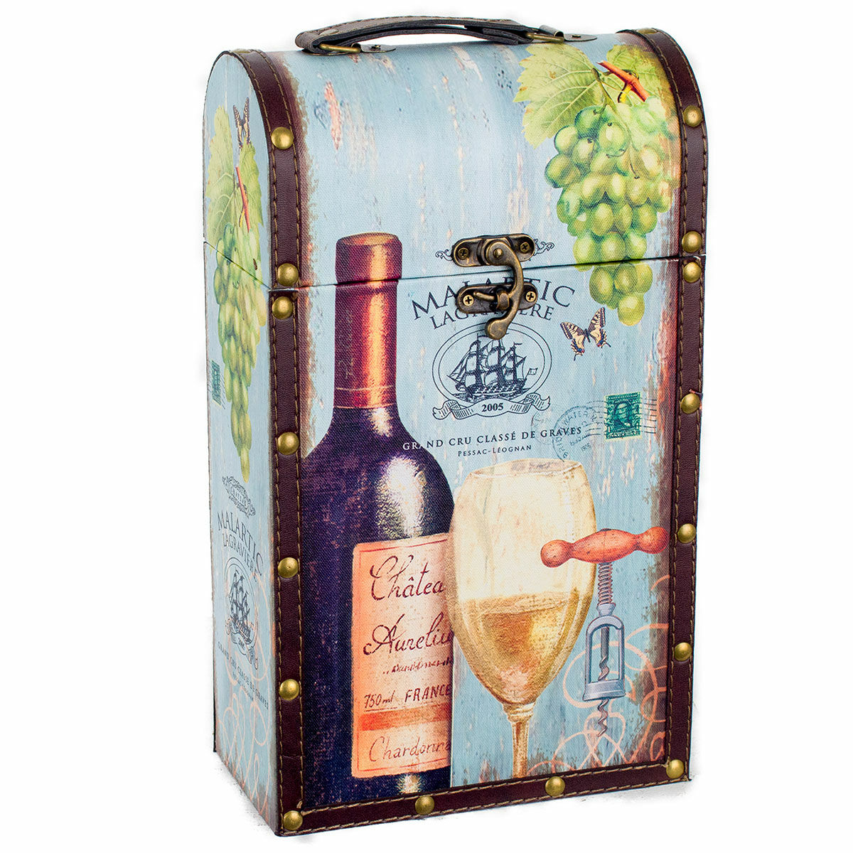 Box Signes Grimalt Bottles of wine MDF Wood 11,5 x 36 x 21 cm
