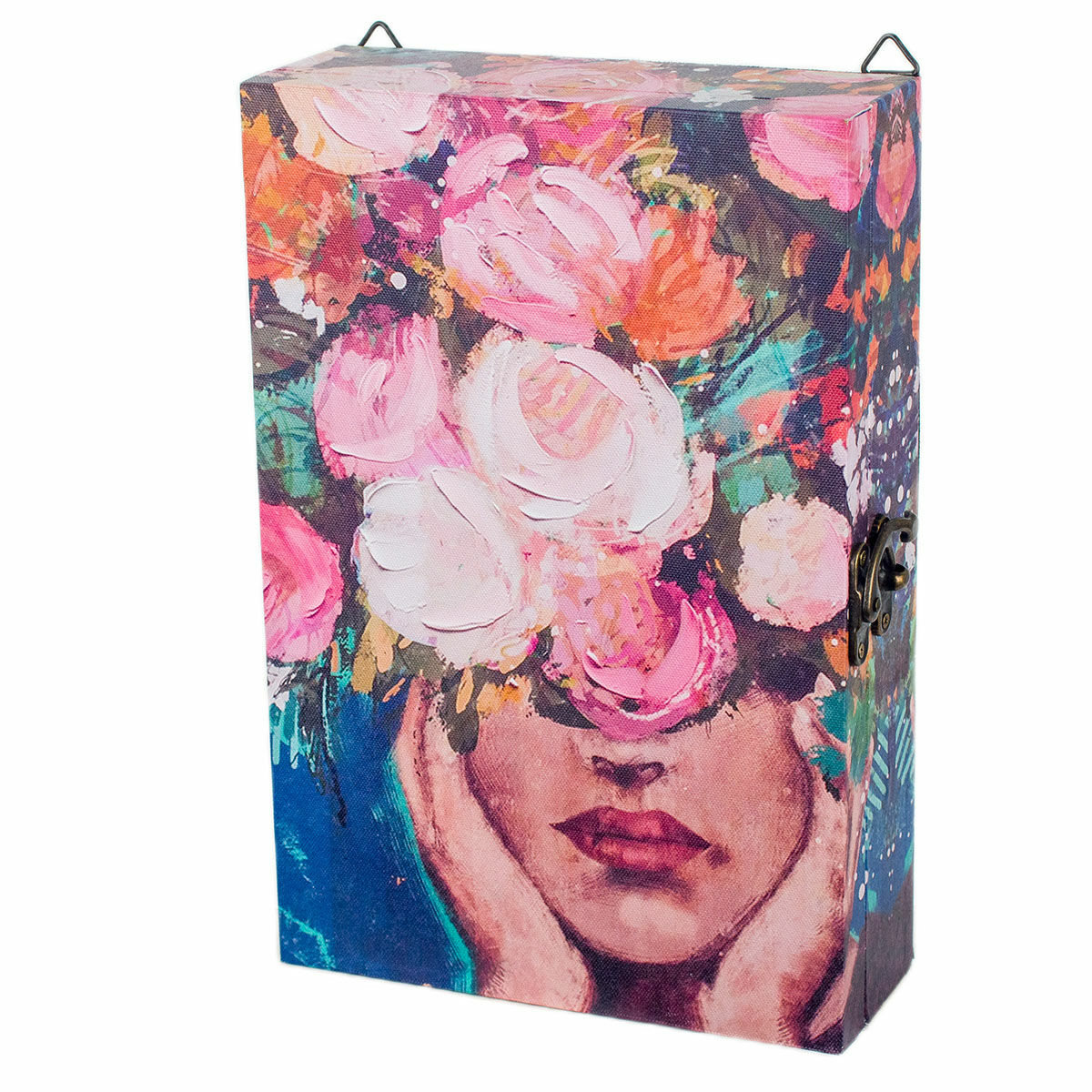 Key cupboard Signes Grimalt Flowers MDF Wood 7 x 30 x 20 cm