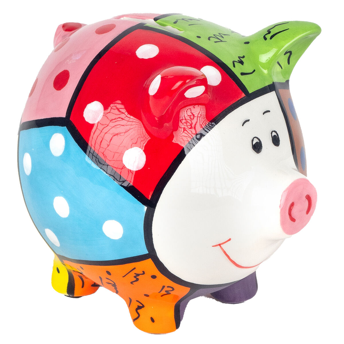 Money box Signes Grimalt Pig Cotton Bamboo 12 x 13,5 x 14,5 cm