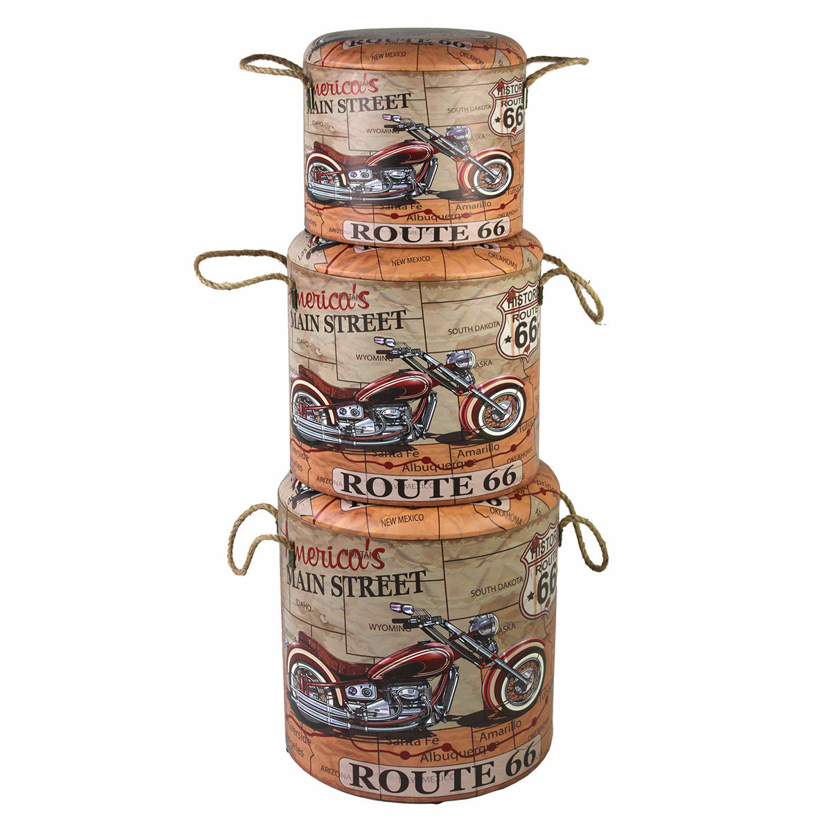 Set of stools Signes Grimalt Motorcycle Vintage 40 x 42 x 40 cm